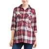 Oh! MammaMaternity Two Pocket Button Up Top - Available in Plus Sizes
