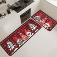 thumbnail image 5 of AJKSFHIU Christmas Kitchen Mats, Merry Christmas Kitchen Rugs Set of 2,Red Black Buffalo Plaid Christmas Kitchen Decor, Gnome Truck Xmas Decorations for Floor,Bathroom,Living Room,Doorway, 5 of 9