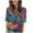 Multicolor, variant on MIUOWANP Women's T-Shirts V-Neck Summer Short Sleeve Cotton Tops Printed Half Sleeve Shirt Size L(8)Multicolor