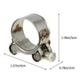 thumbnail image 3 of PAMINGONO T-Bolt Hose Clamp Silver Pipe Strap Clamps 4Pcs 1.97X1.77In, 3 of 10