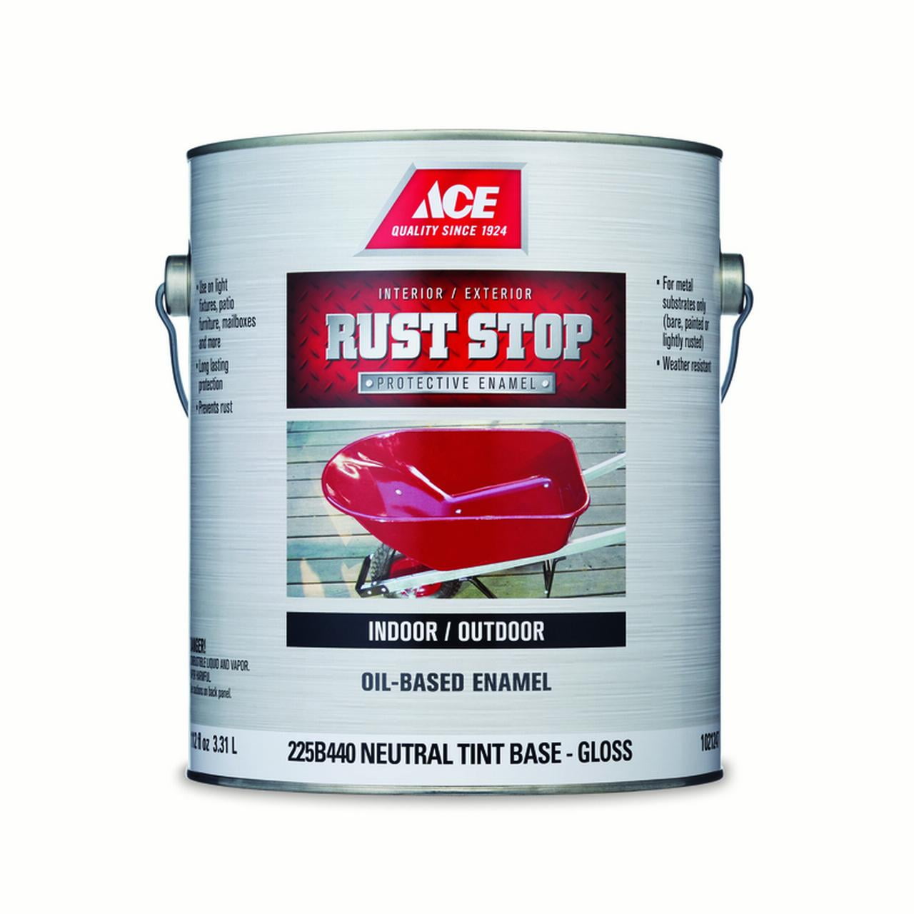 Ace Rust Stop Indoor / Outdoor Gloss Neutral Base Enamel Paint 1 gal