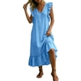 thumbnail image 2 of Horkkom Maxi Dresses for Women Linen Sleeveless Summer Dresses Flowy Everyday Wear Long Dresses,S-2XL, 2 of 6