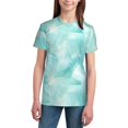 thumbnail image 3 of Wukai Blue Marble Youth Unisex Short Sleeve T-Shirt for Boys, Girls, Teens, and Kids-X-Large, 3 of 7