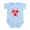 Sky Blue, variant on CafePress - Biohazard Infant Bodysuit - Baby Light Bodysuit, Size Newborn - 24 Months