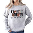 thumbnail image 3 of Faux Glitter Touchdown Season Sweatshirt for Girls, Teens, and Women Fall Football Pullover Grey Sweatshirt Medium, 3 of 4