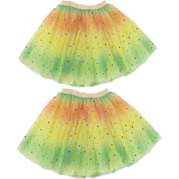 Faldas tutú para niñas y mujeres, disfraz de baile, fiesta de Navidad y Halloween, vestido de tul de ballet, paquete de 1-2
