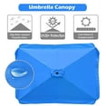 thumbnail image 2 of Yescom Patio Rectangle Umbrella Canopy Replacement Cover f/ 6.5x10 ft Umbrella, 2 of 9