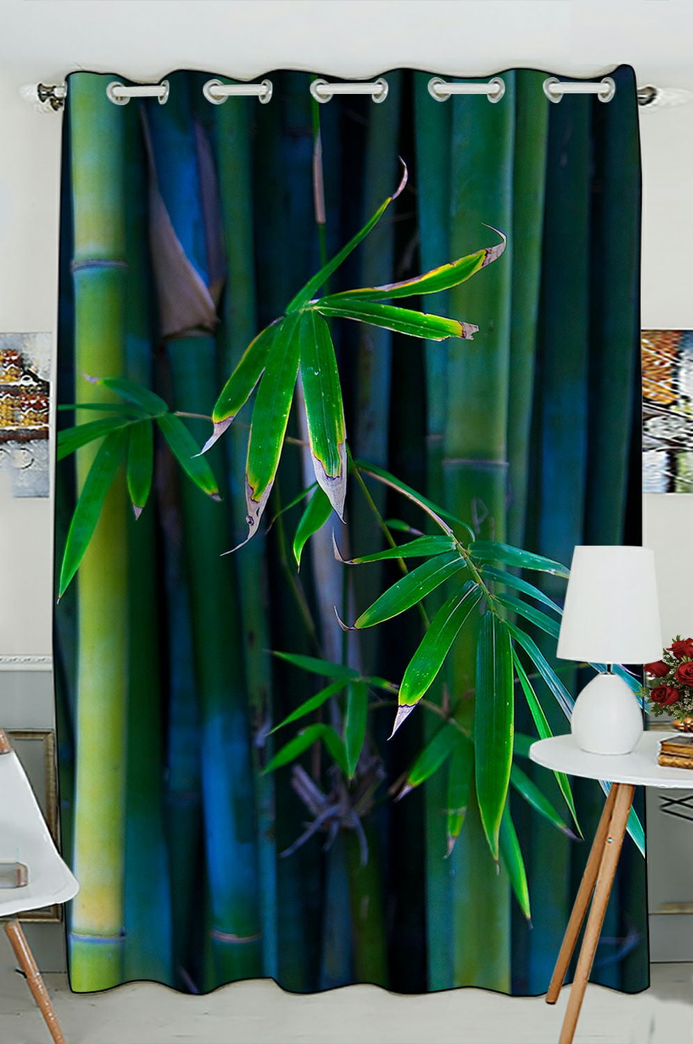 ZKGK Nature Bamboo Window Curtain Drapery/Panels/Treatment For Living ...