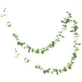 thumbnail image 1 of BESTYASH 2Ud Silk Hanging Morning Glory Artificial Vines Yellow for Garden Fence and Event Decoration, 1 of 6