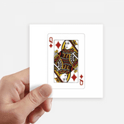 q playing cards pattern sticker square waterproof stickers wallpaper car decal