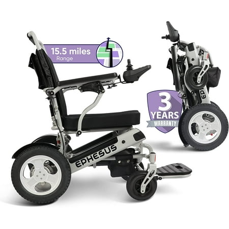 Ephesus E9: Portable Folding Electric Wheelchair (Gray)