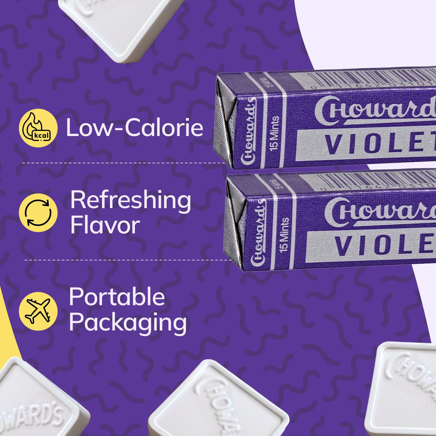 Choward's Violet Mints (Pack of 24)