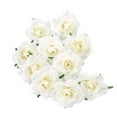 thumbnail image 3 of opvise 10Pcs/Set Simulation Flower Head Vivid Long Lasting Multi-functional Artificial Rose Flower Heads for Mothers Day White, 3 of 8