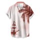 thumbnail image 5 of Camisetas de Lino para Hombres Vintage Bowling Manga Corta Cuello Cubano, Retro Playa Y Verano Hombre Manga Corta Botón Abajo Camisetas, 5 of 6