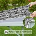 thumbnail image 6 of Gray Highland Cow Bird Pattern Square Fitted Tablecloth with Elastic Edge,Square Table Cover,Washable Elastic Table Cover for Home Kitchen Party Decor 36"x36", 6 of 6
