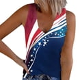 thumbnail image 2 of Yourumao American Flag Ribbed Tank Tops for Women Sleeveless Henley Shirts for 4th of July Independence Day Patriotic Graphic Tees for Outdoor, 2 of 5