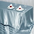 thumbnail image 2 of Efavormart Rectangle Satin Tablecloth, 90"x132" Smooth Oblong Washable Table Cloth, Decorative Silky Fabric Table Cover for Wedding, Party, Banquet- Dusty Blue, 2 of 10