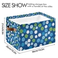 thumbnail image 4 of Yayeee 2 Pack Canvas Storage Basket with Handles for Shelves Fabric Bins Closet Organizer, Blue Dots, 4 of 8