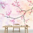 thumbnail image 3 of wall26 - Large Wall Mural - Pink Blooming Cherry Flowers on The Branch with Abstract Background | Self-Adhesive Vinyl Wallpaper/Removable Modern Wall Decor - 100x144 inches, 3 of 6