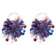 thumbnail image 2 of Decoraciones para el Día de los Caídos, decoraciones para el 4 de julio, decoraciones patrióticas, aretes con bandera roja, blanca y azul para mujer, aretes colgantes del 4 de julio para mujer, aretes, 2 of 6