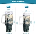 thumbnail image 6 of Yayeee 40oz Stainless Steel Tumbler with Straw and Handle Double-Wall Insulated Travel Water Bottle, Watercolor Mountatin, 6 of 8