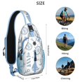 thumbnail image 5 of Crossbody Sling Backpack for Women Men Nautical Shoulder Sling Crossbody Casual Chest Bag for Travel Sports Running Hiking, 5 of 6