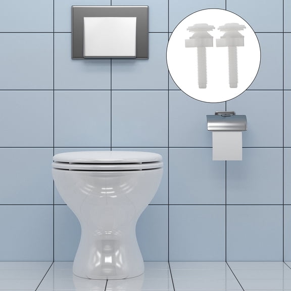 2Pcs Toilet Seat Mountings Plastic Screw Universal Toilet Seat Screws Replacement Accessories