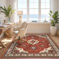 thumbnail image 3 of Design&I 8'x10' Ultra Soft Area Rug, Assorted Ornamental Border Band Balanced Layout Hallway Door None Fluffy Washable Non Shedding for Bedroom Living Room Under Sectional, 3 of 7