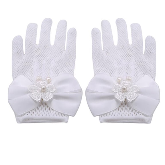 2 Pairs Gloves Kids Mittens Girl Performance Girls Wedding Lace Decorative Child