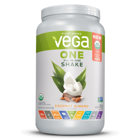 Vega One Organic All in One Shake, Coconut Almond 24.3 oz, 18