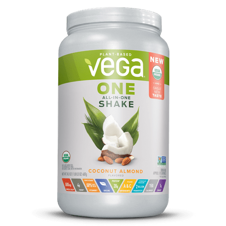 Vega One Organic All in One Shake, Coconut Almond 24.3 oz, 18 (Best Vega One Flavor)