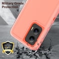 thumbnail image 4 of Dteck for Motorola G 5G (2024) Case with Built in Kickstand, Shockproof/Dustproof/Drop Proof Military Grade Non-Slip 3-Layer Silicone PC Protective Cover, Clear+Orange, 4 of 5