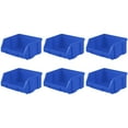 thumbnail image 4 of LEEYNEER 6pcs Plastic Nesting Shelf Bin Boxes Nesting Shelf Storage Boxes Hardwares Boxes, 4 of 8
