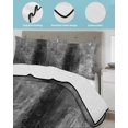 thumbnail image 4 of Gray Summer Quilt Set King Size,Soft Quilted Bedding Set with 2 Pillow Shams,Retro Oil Painting Modern Abstract Art Aesthetics Lightweight All Season Bedspread Coverlet for Bedroom 96"x106", 4 of 6