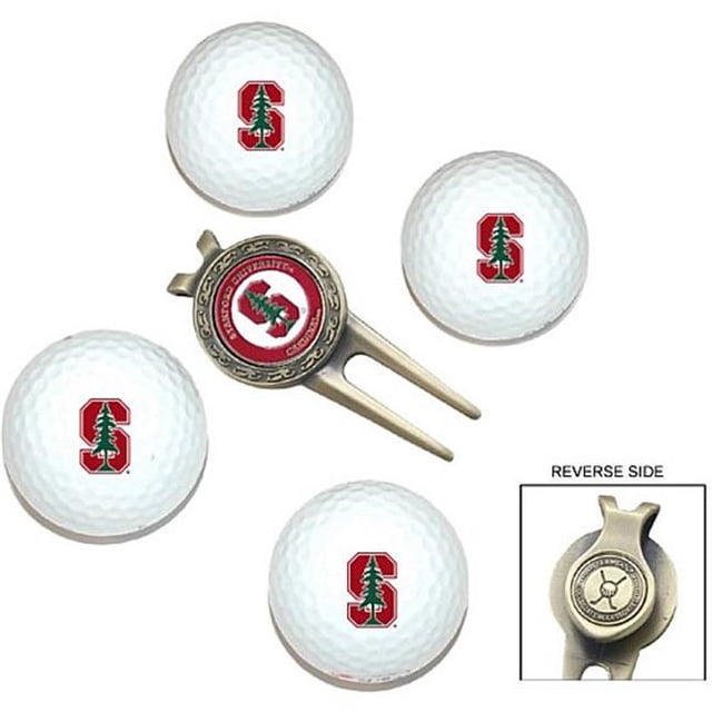 Team Golf 42006 NCAA Stanford Cardinal 4 Golf Ball & Divot Tool Set