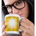 thumbnail image 2 of 3drose, White Sun Burst on a Yellow Background, 11oz Magic Transforming Mug, 2 of 7
