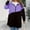 003 Purple, variant on Women's Plus Size Fall Winter Color Block Hooded Drawstring Mid-Length Coat Casual Long-Sleeve Full-Zip Jacket Top