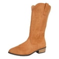 thumbnail image 6 of Vintage Wide Calf Cowboy Boots for Women Classic Embroidered Pointed Toe Chunky Mid Heel Slip on Western Cowgirl Riding Boots, 6 of 8