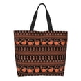 thumbnail image 1 of Balery Vintage Pumpkin Pattern Bolsa Tote Estilo Estético con Cremalleras, Bolsa de Hombro, Bolsa de Compras Grande y Plegable, 1 of 8