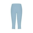 thumbnail image 6 of Up to 65% off Womens Capris, Xunlbb 2PCWomen's Summer High Waisted Solid Color Capris Matching Slim Fitting Yoga Gym Pants(Sky Blue,M), 6 of 6