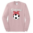thumbnail image 2 of Wild Bobby, Cute Soccer Mom Ribbon Soccer Ball Gift Sports, Mother's Day, Men Long Sleeve Shirt, Light Pink, 3XL, 2 of 3