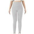 thumbnail image 2 of Women's Yoga Pants Solid Lightweight Design High Waist Plus Size Pants Women's Yoga Leggings Light Gray XXXXXL, 2 of 5