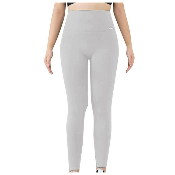 Womens Leggings Tummy Control Lightweight High Waist Plus Size Design Womens Yoga Pants,Light Gray,2XL