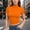 17-Orange, variant on Women's Mock Neck Short Sleeve T-Shirt Slim Fit Stretchy Breathable Basic Layering Fitted Casual Tee Top 17-Orange XL