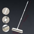 thumbnail image 3 of Long Handle Floor Scrub Brush,Stiff Bristle Grout Cleaner for Bathroom Tile,Heavy Duty Grime Remover for Shower & Kitchen, Ergonomic Cleaning Tool, 3 of 5