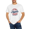 thumbnail image 2 of Patriotic America 1776-2026 Land of the Free T-Shirt , 250 Year Independence Day T-Shirt, OdeJous T-Shirt White, S, 2 of 5