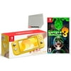 Nintendo Switch Lite 32GB Console Yellow Bundle with Luigi's Mansion 3 and Microfiber Cleaning Cloth