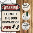 thumbnail image 5 of Funny Metal Garage Signs For Men Room Decor Little Man Cave Sign Vintage Bar Home Pub Office Wall Decorations,Forget The Dog Beware Of Wife Tin Signs 8x12Inch, 5 of 7