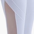 thumbnail image 2 of Women's Mid Waist Side Mesh Dry Fit Workout Capri Leggings with Inner Pocket, 2 of 6