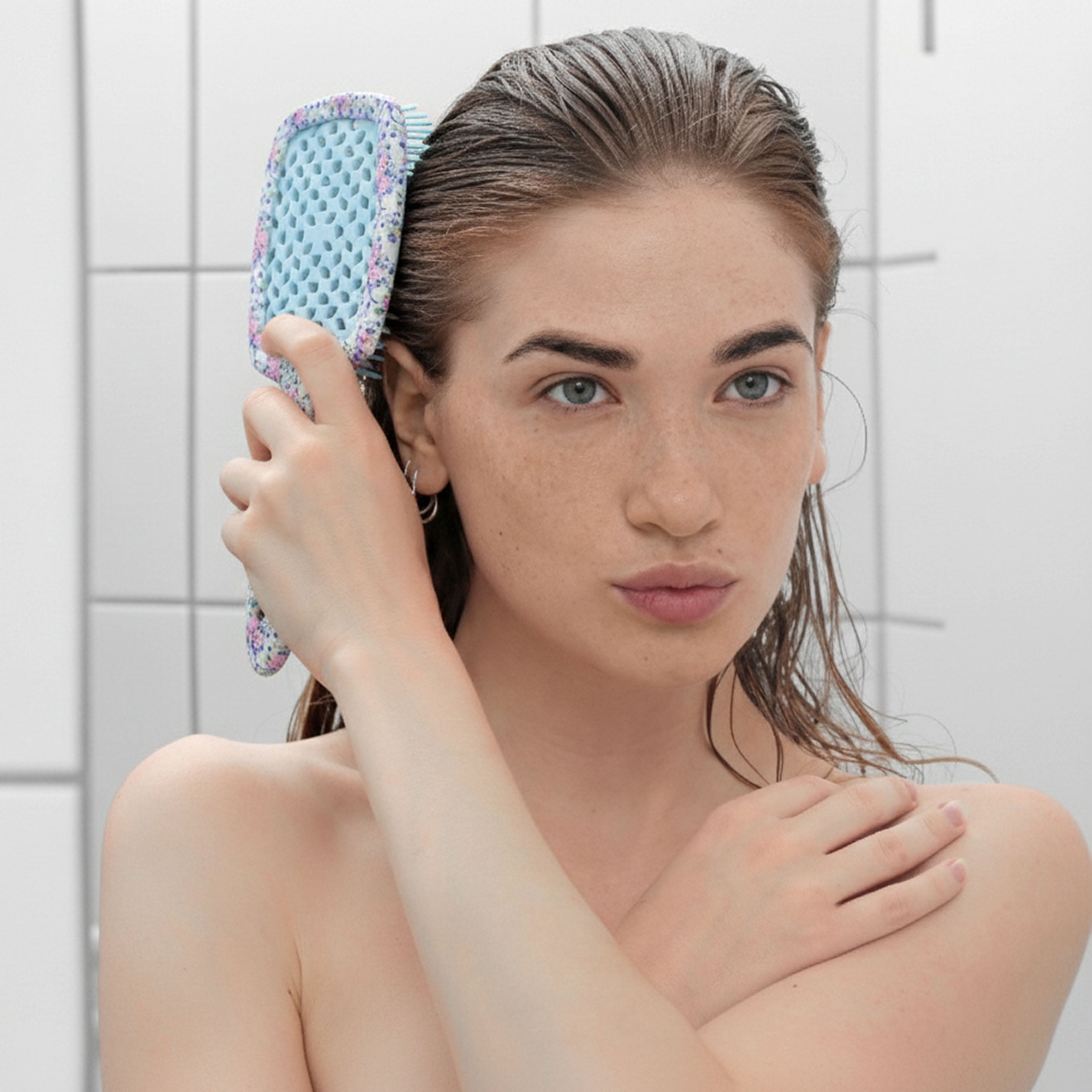 John Masters Organics Vented Paddle Brush – Spazzola Pettine Piatto Con Aperture, Per Districare E Asciugare I Capelli